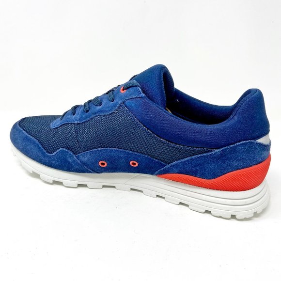 Clae Hoffman Midnight Suede Deep Navy Mesh Mens Casual Sneakers - Picture 3 of 5